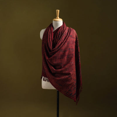 Merino wool natural dyed handwoven hand shawl 15