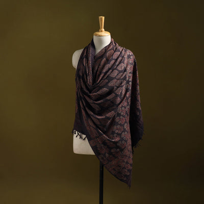 Merino wool natural dyed handwoven hand shawl 19