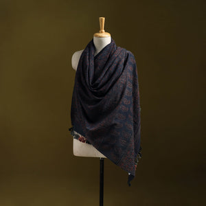 Merino wool natural dyed handwoven hand shawl 24
