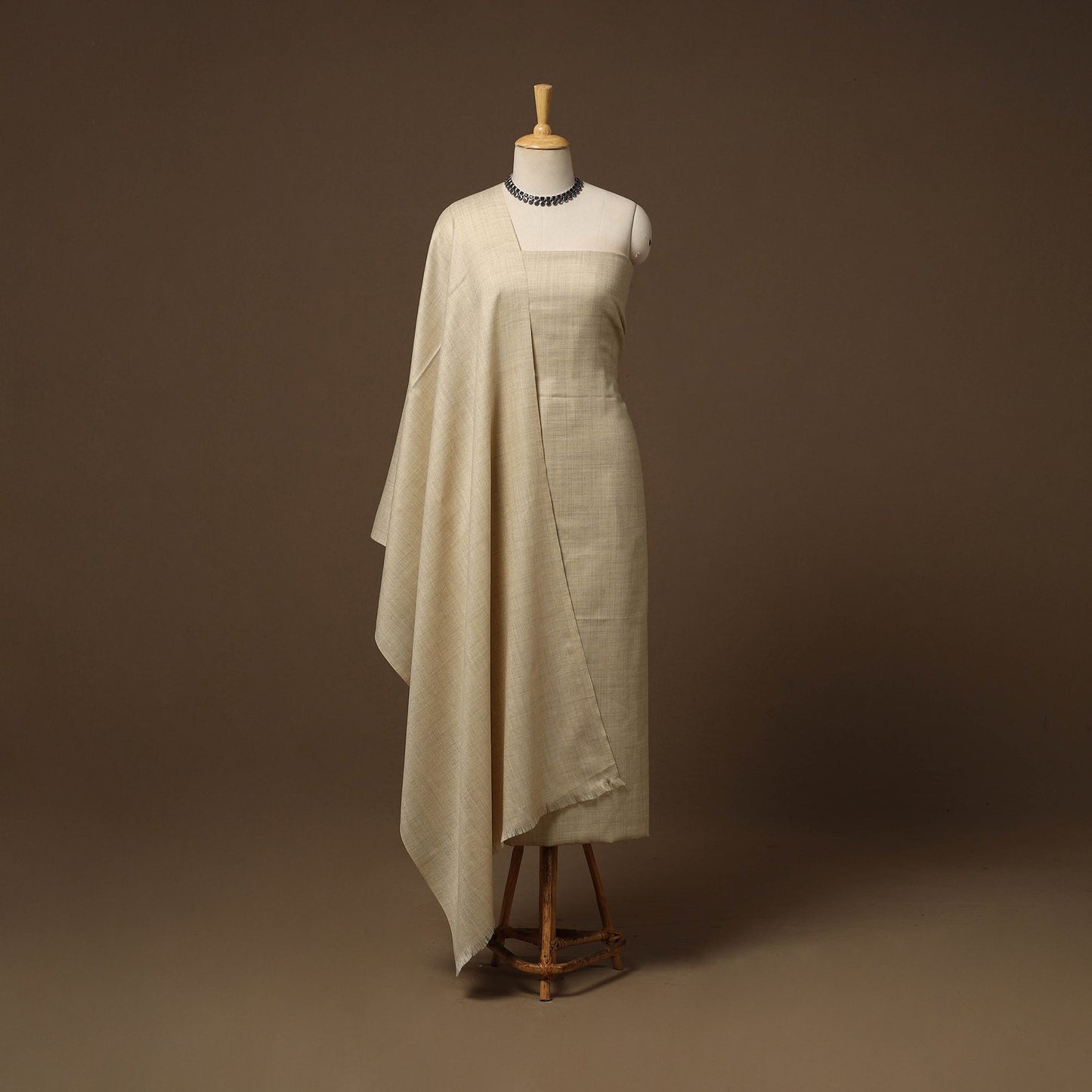 Merino wool plain 3pc unstitched dress material 05