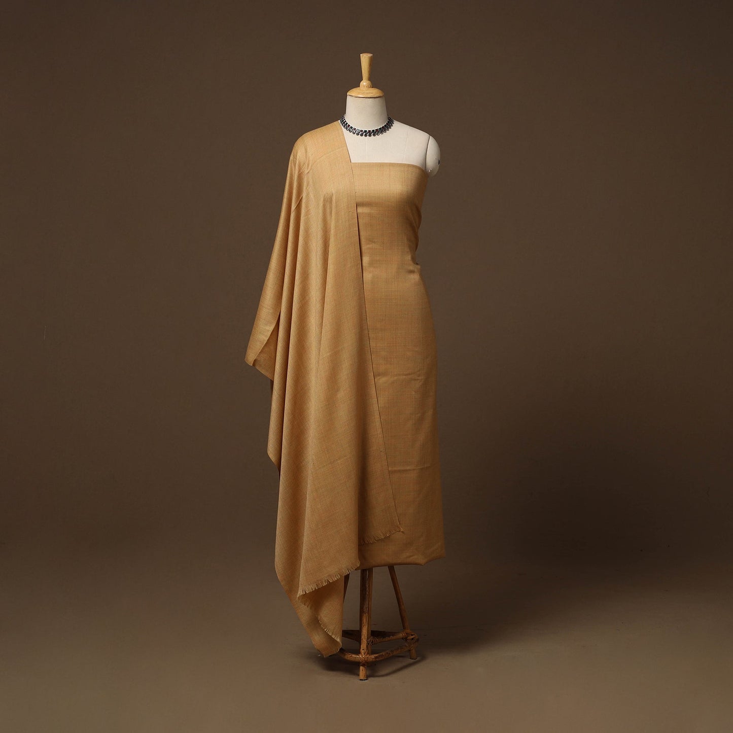 Merino wool plain 3pc unstitched dress material 06