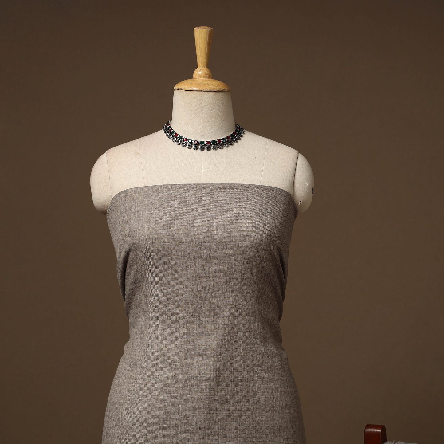 Merino wool plain 3pc unstitched dress material 07