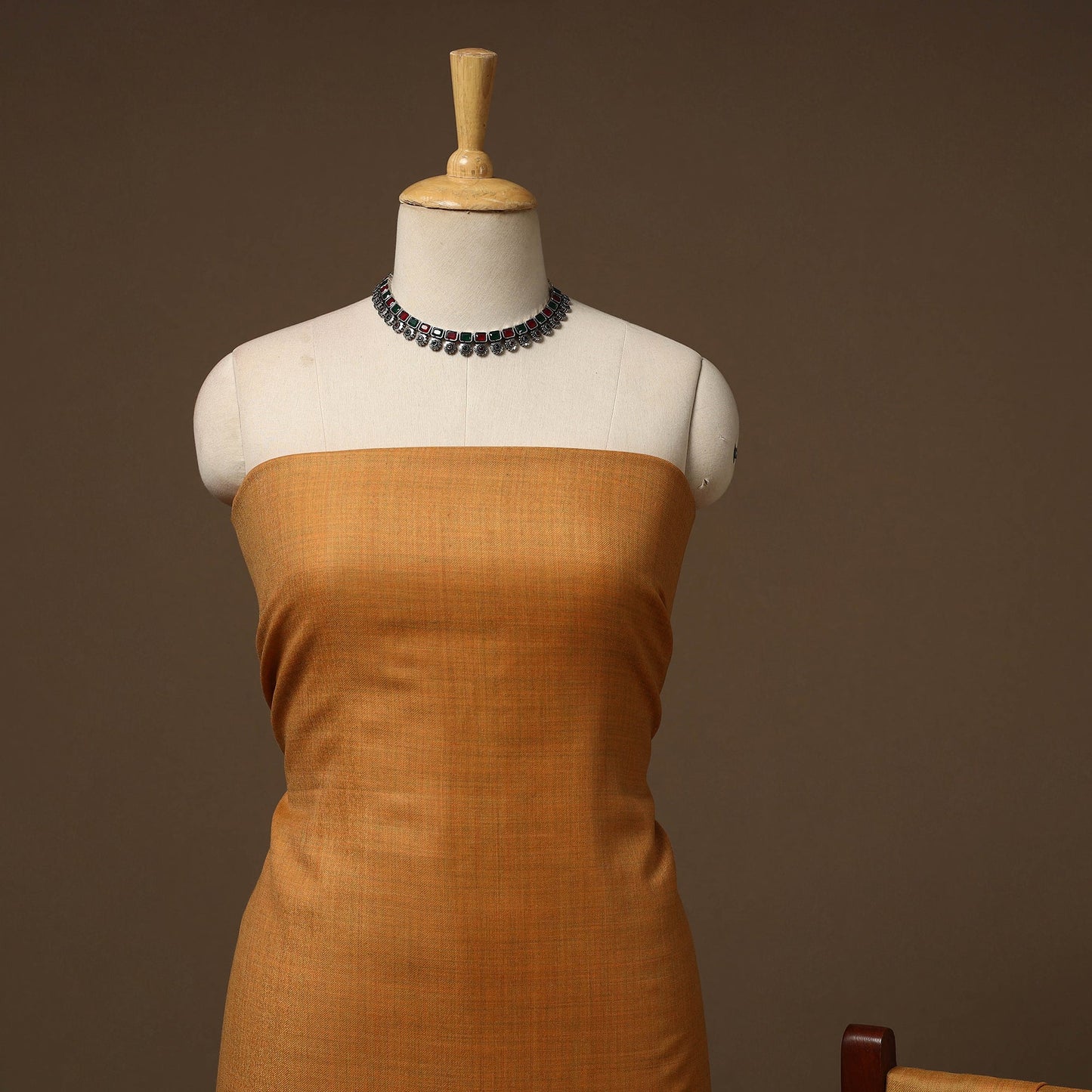 Merino wool plain 3pc unstitched dress material 08