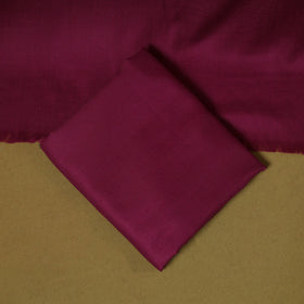 Merino wool plain 3pc unstitched dress material with patch