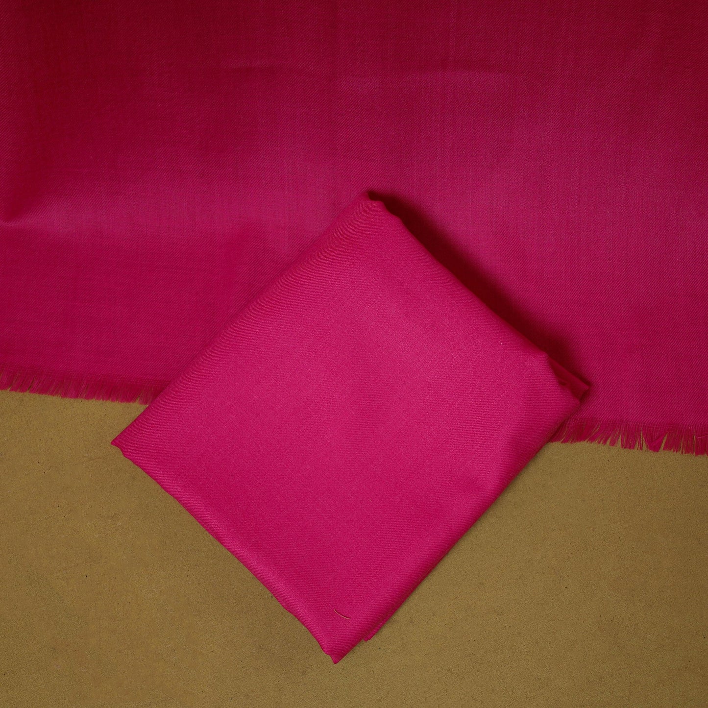 Merino wool plain 3pc unstitched dress material with patch