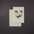 Merry Christmas - Flower Art Handmade Paper Greeting Card 