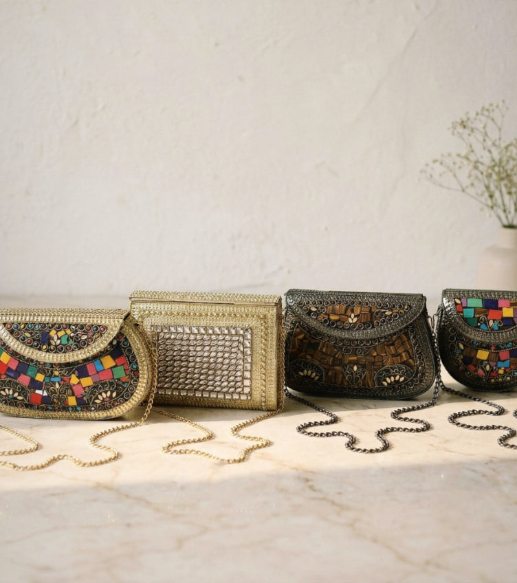 Vintage Metal Sling Bags