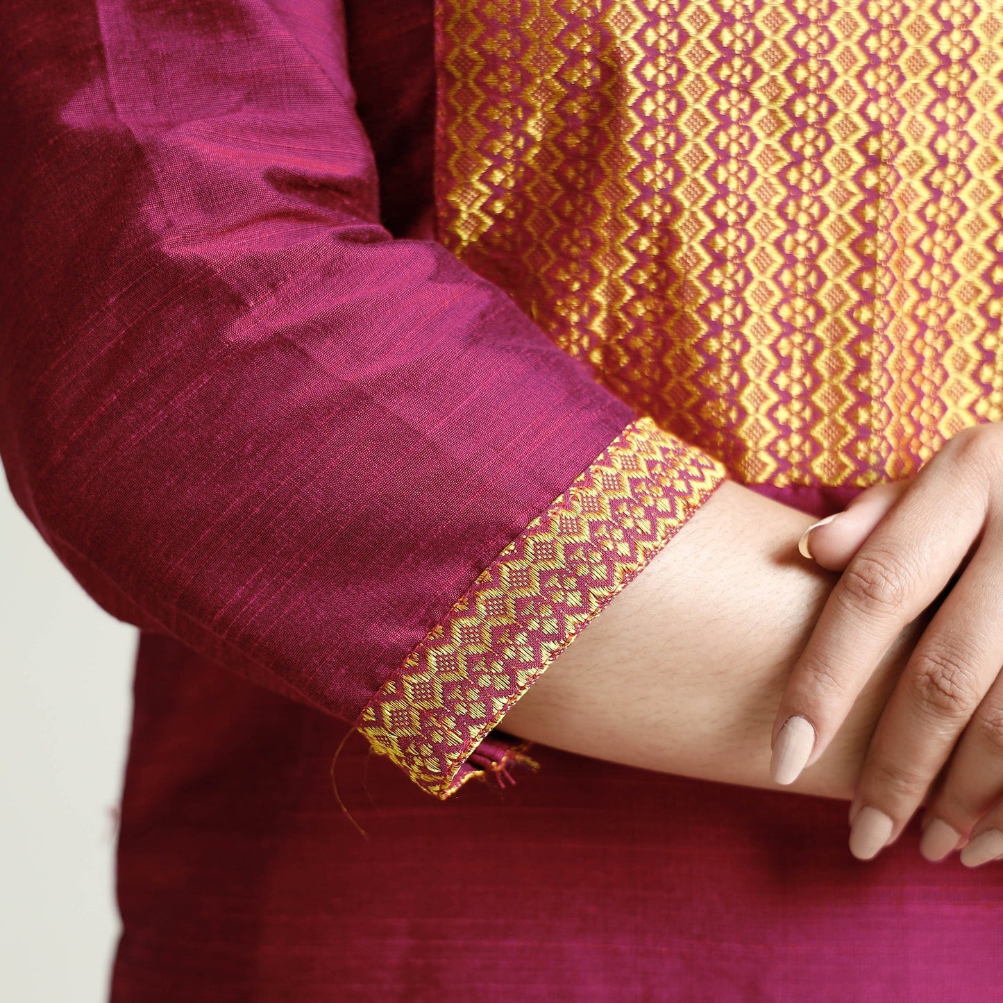  Plain Silk Long Kurta for Women