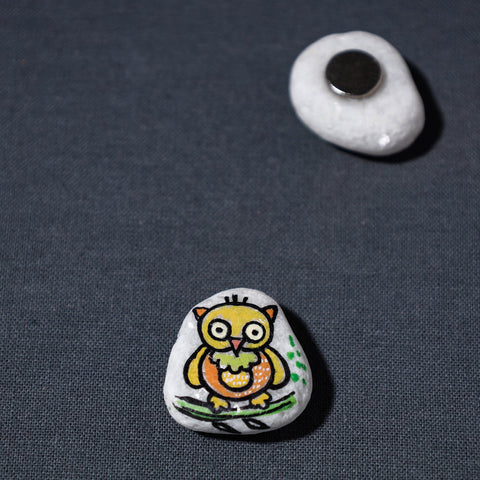  Miniature Handpainted Pebble Magnet Online in India 