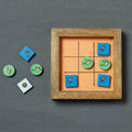  Miniature Handpainted Pine Wood Magnetic Tic Tac Toe 