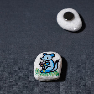  Miniature Handpainted Pebble Magnet Online in India 
