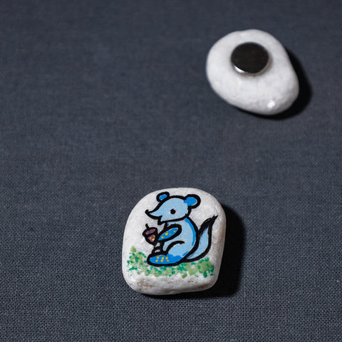  Miniature Handpainted Pebble Magnet Online in India 