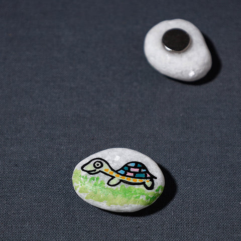 Miniature Handpainted Pebble Magnet Online in India 