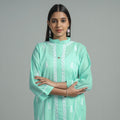 Buy Chikankari Hand Embroidered Cotton Long Kurta for Women