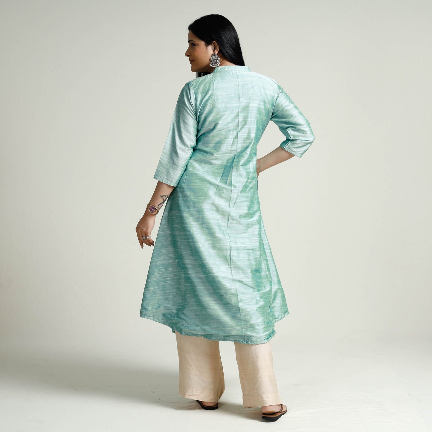 Buy Plain Silk Long Kurta Online at iTokri.com