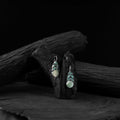 Mint green - saanjh bela leaf oxidised drop earrings