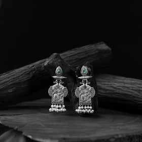 Mint green - saanjh bela leaves & elephant oxidised