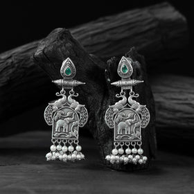 Mint green - saanjh bela leaves & elephant oxidised