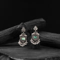 Mint green - saanjh bela nandi oxidised earrings