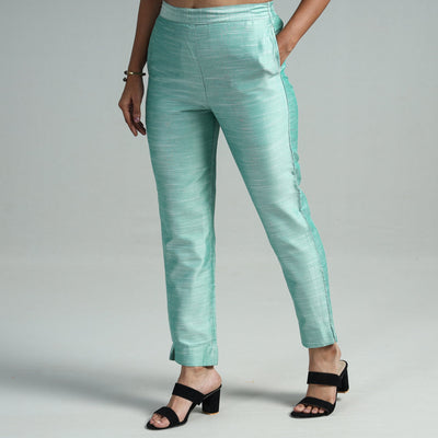  Silk Tapered Casual Pant for Women 04 Online at iTokri.com
