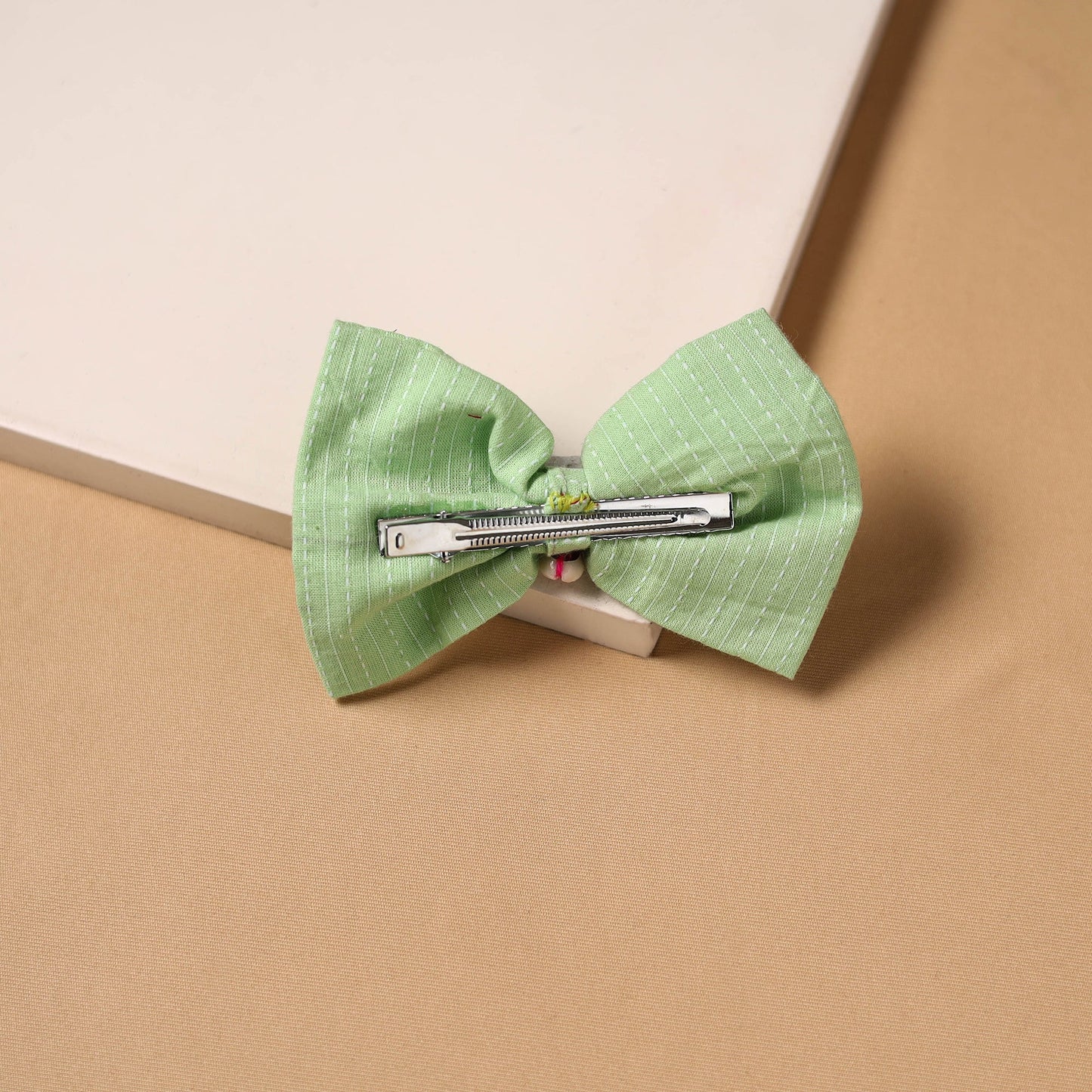 Mirror shell work women’s bow hair clip 09 - handcrafted