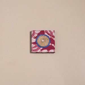 Mirror work handmade fabart jute magnet 39 - handcrafted