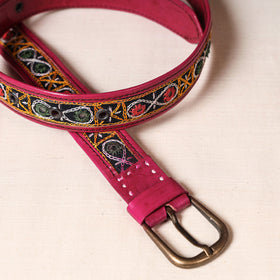  Mirror Work Kutch Embroidery Pure Leather Belt 
