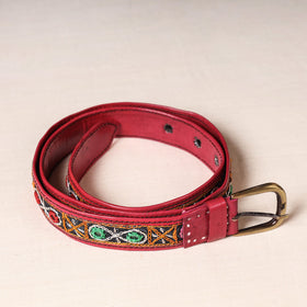  Mirror Work Kutch Embroidery Pure Leather Belt 
