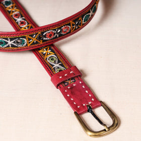  Mirror Work Kutch Embroidery Pure Leather Belt 