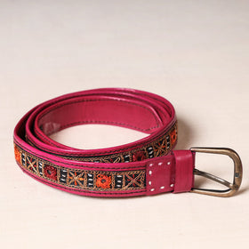  Mirror Work Kutch Embroidery Pure Leather Belt 