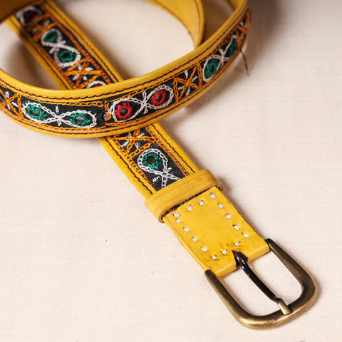  Mirror Work Kutch Embroidery Pure Leather Belt 