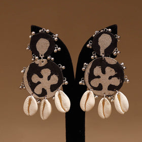 Mishti shell & ghungroo work fabart handmade earrings