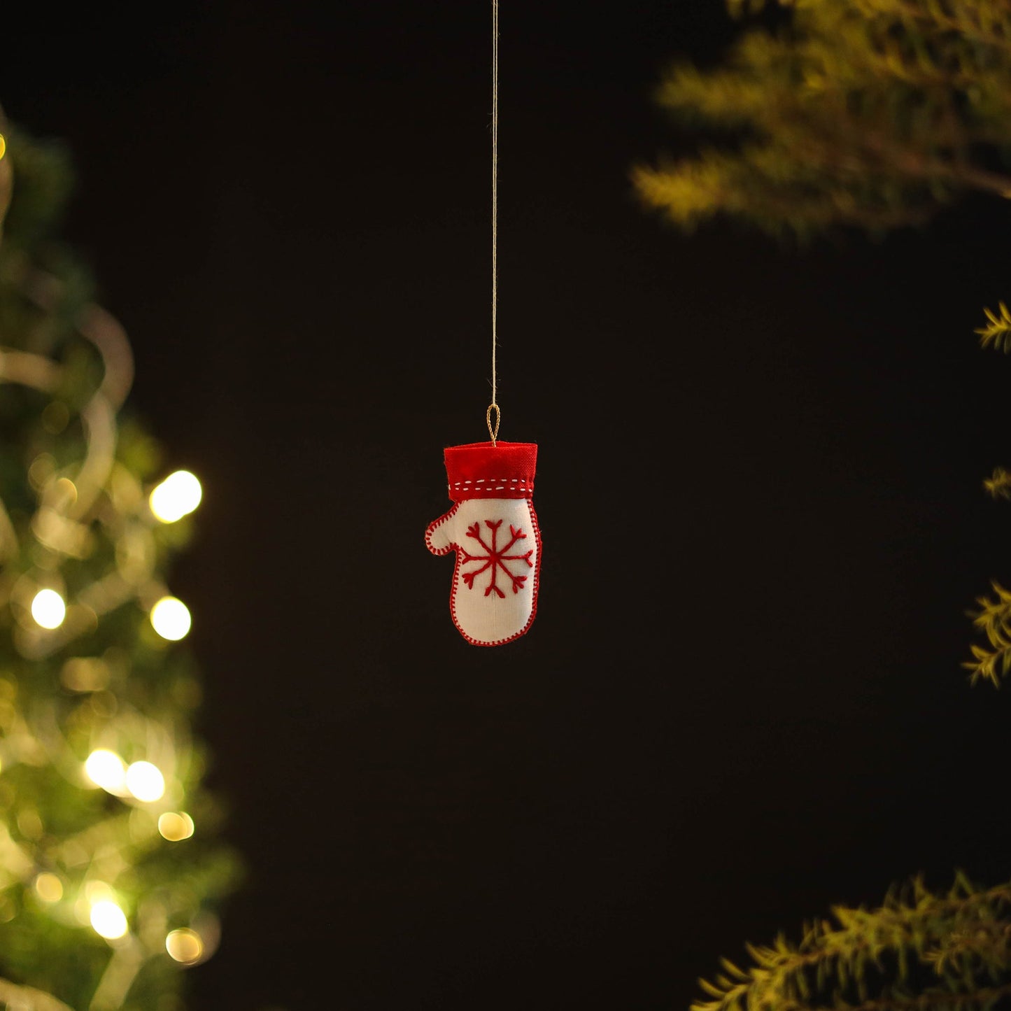  Mitten - Handmade Threadwork Stuffed Christmas Ornament