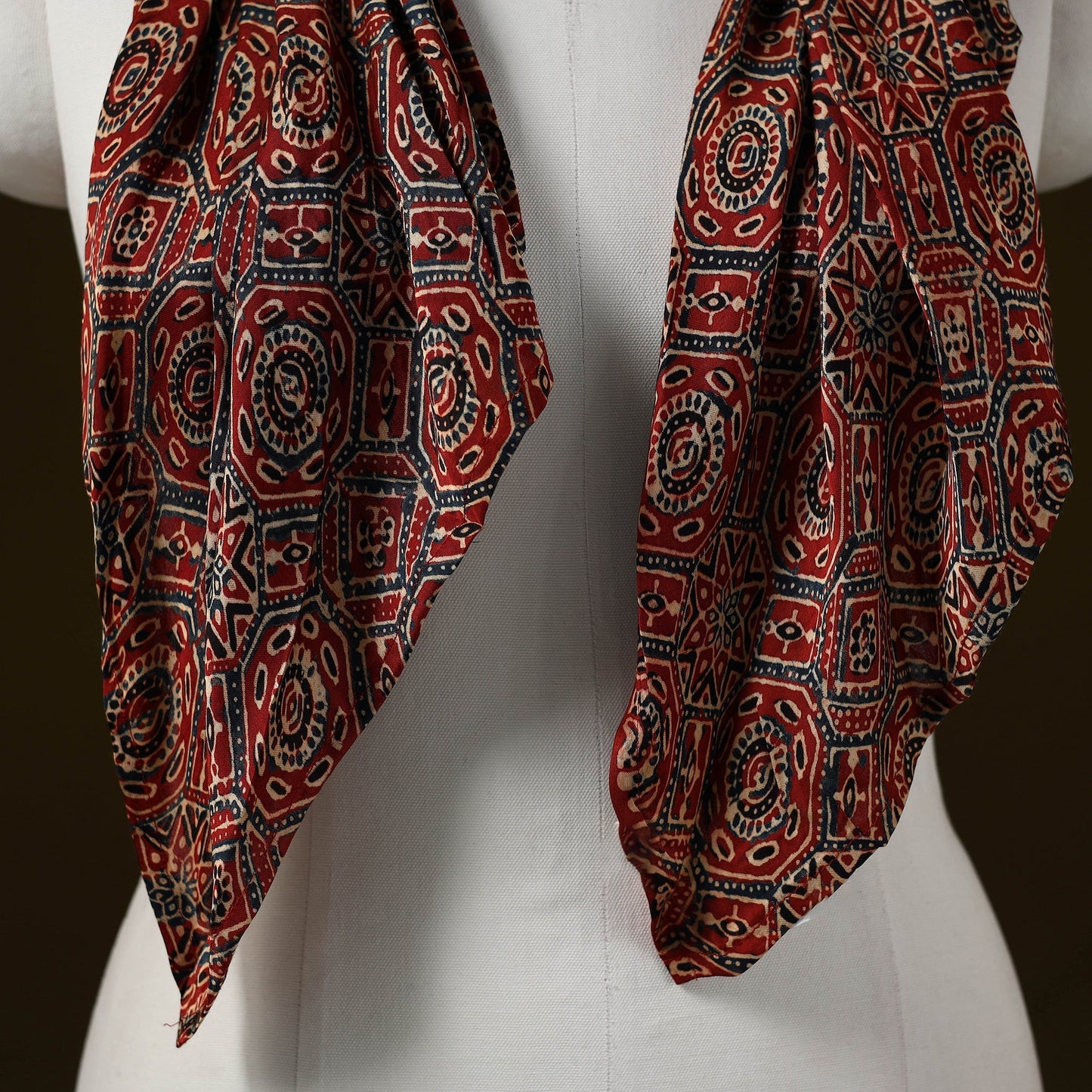 Modal silk pendant necklace scarf 26 - handcrafted