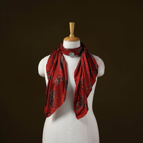 Modal silk pendant necklace scarf 34 - handcrafted