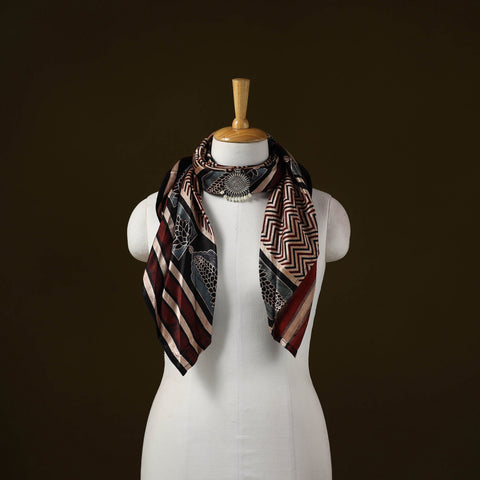 Modal silk pendant necklace scarf 36 - handcrafted