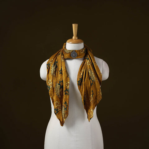 Modal silk pendant necklace scarf 46 - handcrafted