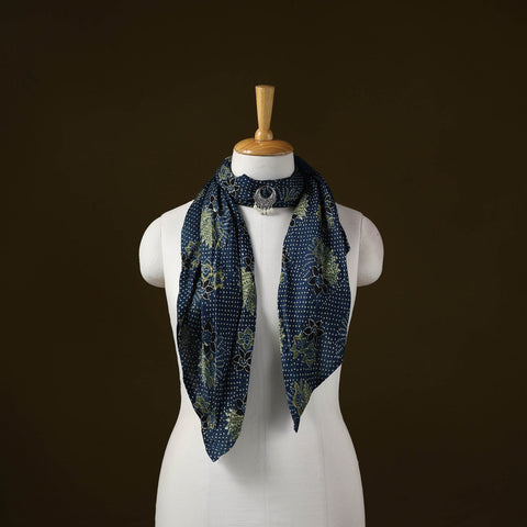 Modal silk pendant necklace scarf 54 - handcrafted