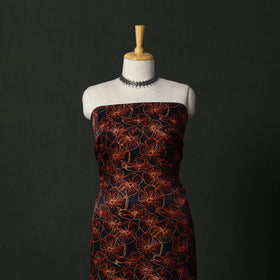 Modal silk hand block bagru print 2pc unstitched dress