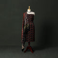 Modal silk hand block bagru print 2pc unstitched dress
