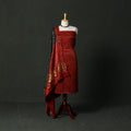 Modal silk hand block bagru print 2pc unstitched dress