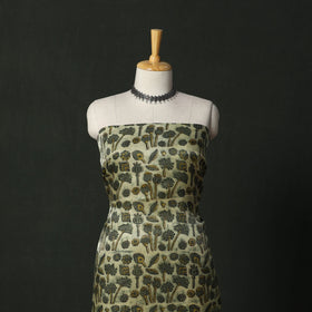 Modal silk hand block bagru print 2pc unstitched dress