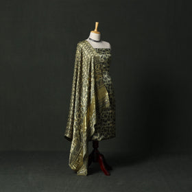 Modal silk hand block bagru print 2pc unstitched dress