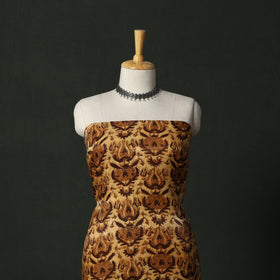 Modal silk hand block bagru print 2pc unstitched dress