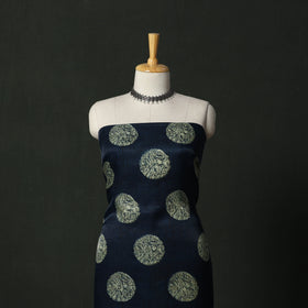 Modal silk hand block bagru print 2pc unstitched dress