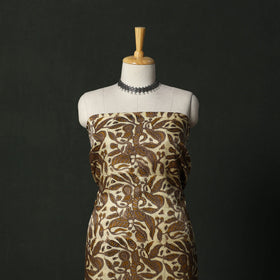 Modal silk hand block bagru print 2pc unstitched dress