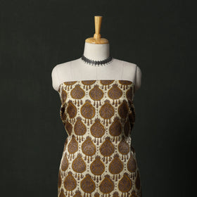 Modal silk hand block bagru print 2pc unstitched dress