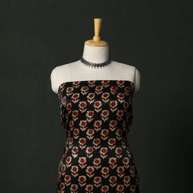 Modal silk hand block bagru print 2pc unstitched dress
