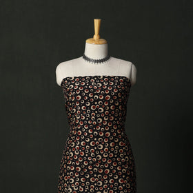 Modal silk hand block bagru print 2pc unstitched dress