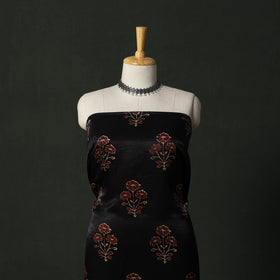 Modal silk hand block bagru print 2pc unstitched dress